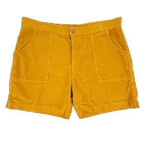 BIRDWELL Beach Britches Cotton Corduroy Shorts 70s Vintage Old Money Mustard Y2k
